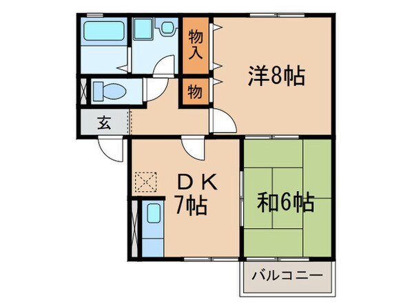 カ－サ・みやにしＡの物件間取画像